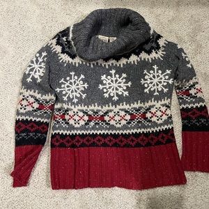 Heavy knit sweater.
